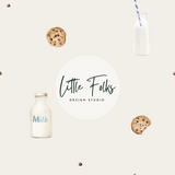 SEAMLESS DESIGN - COOKIES AND MILK (WHITE)