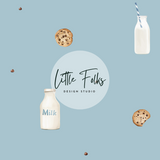 SEAMLESS DESIGN - COOKIES AND MILK (BLUE)